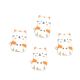 Lot de 4 - Bouton Chat Plastique 2 trous Coloris Blanc 20 x 26 mm