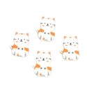 Lot de 4 - Bouton Chat Plastique 2 trous Coloris Blanc 20 x 26 mm