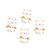Lot de 4 - Bouton Chat Plastique 2 trous Coloris Blanc 20 x 26 mm