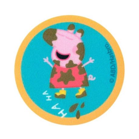 Patch Ecusson Thermocollant Peppa Pig dans la boue 6,50 x 6,50 cm