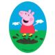 Patch Ecusson Thermocollant Peppa Pig dans la flaque 8 x 11 cm