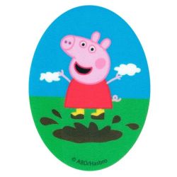 Patch Ecusson Thermocollant Peppa Pig dans la flaque 8 x 11 cm