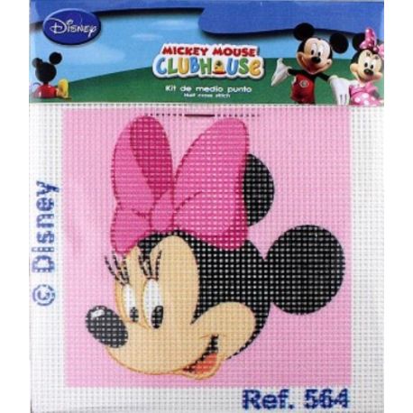 Kit Canevas complet Portrait de Minnie 12 x 12 cm Enfant