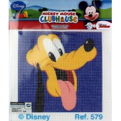 Kit Canevas complet Portrait de Pluto 12 x 12 cm Enfant