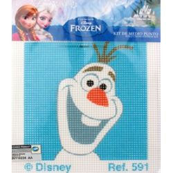 Kit Canevas complet Portrait de Olaf 12 x 12 cm Enfant
