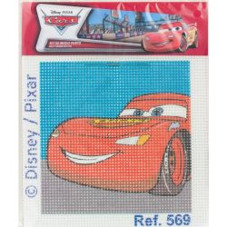 Kit Canevas complet Cars 12 x 12 cm Enfant