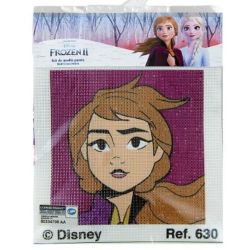 Kit Canevas complet Anna La Reine des Neiges 12 x 12 cm Enfant