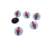 Lot de 6 - Bouton Béret Marin Coloris Blanc 13 mm plastique