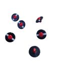 Lot de 6 - Bouton Béret Marin Coloris Marine 12 mm plastique