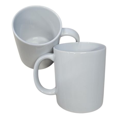 Lot de 2 tasses vierges blanches à personnaliser Mug 325 ml sublimation