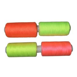 4 Bobines 500 mètres Polyester Coloris FLUO Jaune Vert Rose Orange Fil à coudre
