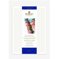 DMC - Carte de Nuances de Fil à Broder en Coton Mouliné & Perlé Carte de Couleurs avec échantillons de Fils