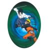 Patch Ecusson Thermocollant Naruto et Sasuke combat 8 x 11 cm