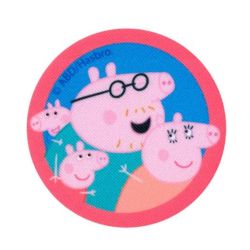 Patch Ecusson Thermocollant Peppa Pig et son papa 6,50 x 6,50 cm