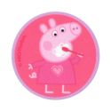 Patch Ecusson Thermocollant Peppa Pig brosse à dents 6,50 x 6,50 cm