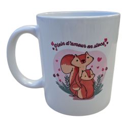 Mug Fête des mères Ecureuil Amour en stock Douceur et Tendresse Cadeau maman