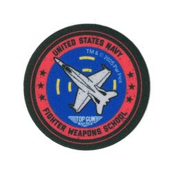 Patch Ecusson Thermocollant Top Gun Maverick Fighter Weapons School 6,50 x 6,50 cm