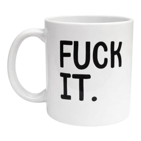 Mug Fuck It Noir minimaliste idée Cadeau Anniversaire Humour bureau