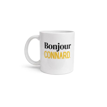 Mug Bonjour Connard Jaune décalé fun minimaliste idée Cadeau Anniversaire Humour bureau