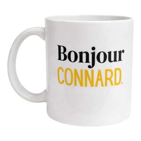 Mug Bonjour Connard Jaune décalé fun minimaliste idée Cadeau Anniversaire Humour bureau