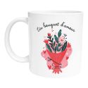 Mug Fête des mères Bouquet d'amour en Fleurs Cadeau maman Anniversaire