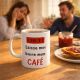 Mug humour “Chut, laisse-moi boire mon café” Cadeau fun pour collègues, amis et accros au café