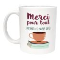 Mug Merci pour tout surtout les pauses café Tasse humour bureau idée cadeau collègue collègue de travail ou ami