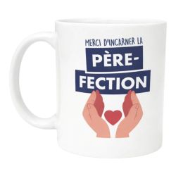 Mug “Père-fection” Tasse humour idéale pour papa, cadeau original fête des pères, anniversaire ou pause café pleine d'amour