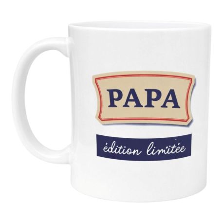 Mug Papa édition limitée Tasse humour et cadeau original pour papa fête des pères anniversaire ou pause café de super papa