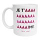 Mug Je t'aime très fort Tasse fun et décalée cadeau original St Valentin amoureux romantique