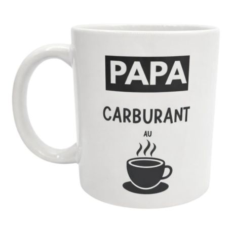 Mug “Papa carburant au café” avec Expresso Cadeau fun pour papa idée originale fête des pères ou amateur de café