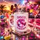 Mug Disco Therapy rose Idée cadeau fun et colorée pour amis collègues fans de soirées disco