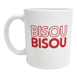 Mug Bisou Bisou Idée cadeau tendre et mignon amoureux copines amis famille parfait pour des pauses pleines d’affection