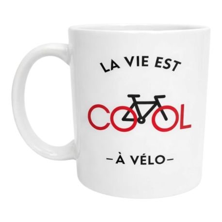 Mug la vie est cool à vélo Tasse fun pour cyclistes amateurs de café thé ou chocolat