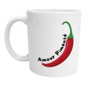 Mug Amour Pimenté Tasse fun pour amoureux de café thé ou chocolat et esprit épicé