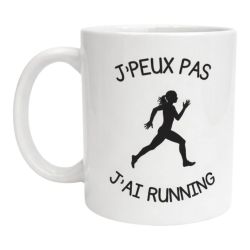 Mug j'peux pas j'ai running femme Idée cadeau sportive humour anniversaire Noël collègue amie runner motivation fun