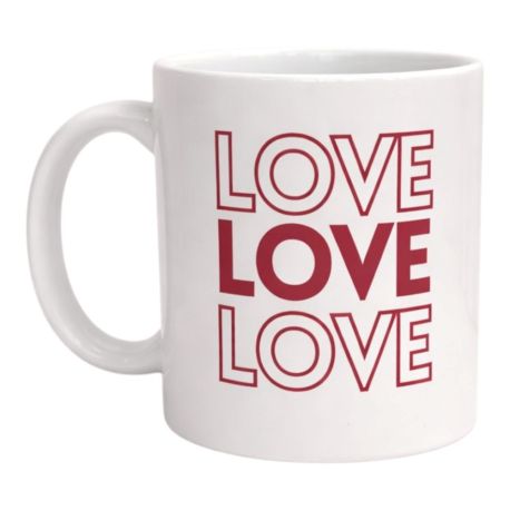 Mug Love Love Love Cadeau Fun et Romantique pour Amis, Famille, Collègues et Tous les Amoureux du Café