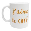 Mug J'aime le café Cadeau Fun et Original pour Accros au Café, Amis, Famille et Collègues Fans de Café