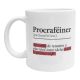 Mug Procraféiner Définition Humoristique Dictionnaire sur le Café Cadeau Fun Collègues Amis Noël Anniversaire
