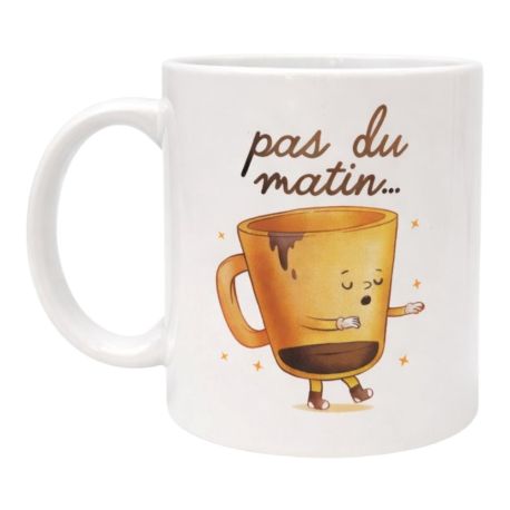 Mug Pas du matin Tasse drôle originale humour décalé anniversaire Noël Saint-Valentin fêtes mères pères collègues amis