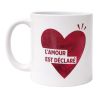 Mug L'Amour est déclaré Tasse originale fun romantique pour anniversaire Noël Saint-Valentin fêtes mères pères amis famille