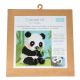 Canevas enfant Panda 17x17 cm Kit créatif broderie laine aiguille plastique activité manuelle ludique dès 5 ans