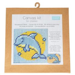 Canevas enfant Panda 17x17 cm Kit créatif broderie laine aiguille plastique activité manuelle ludique dès 5 ans