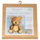 Canevas enfant Panda 17x17 cm Kit créatif broderie laine aiguille plastique activité manuelle ludique dès 5 ans