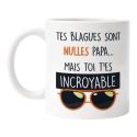Mug Papa incroyable Tasse humour cadeau fête des pères anniversaire Noël papa drôle et touchant