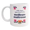 Mug Meilleure Maîtresse Tasse cadeau école fleurs remerciement fin d'année scolaire anniversaire Noël