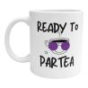 Mug Ready to Par Tea Cadeau Fun et Original avec Tasse et Lunettes Soleil Violettes pour Amis Noël Anniversaire
