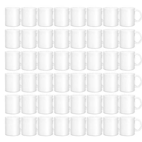 Lot de 2 tasses vierges blanches à personnaliser Mug 325 ml sublimation