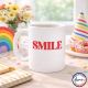 Mug Smile Rouge Tasse Positive Minimaliste Mug Café Thé Céramique Idée Cadeau Originale Femme HommeAnniversaire Collègue Bureau