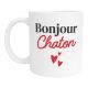 Mug Bonjour Chaton – Imprimé en France Tasse Romantique Café Thé Céramique Idée Cadeau Originale Amour Anniversaire St-Valentin
